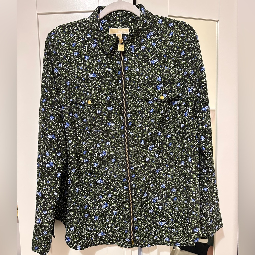 Michael Kors Black Floral Blouse - Picture 3 of 5